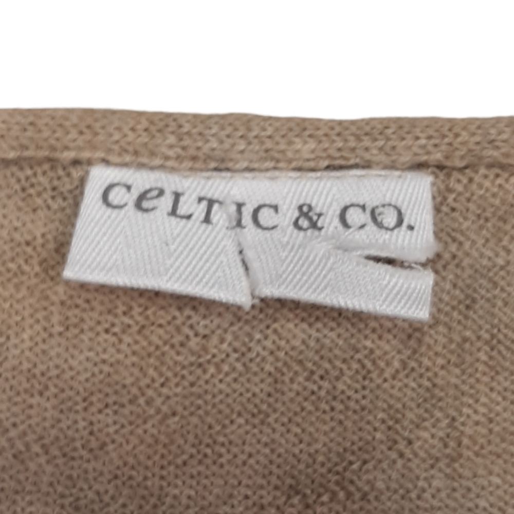 Celtic & Co Womens Fine Knit Merino Jumper Size Small Charcoal Beige Colourblock - Picture 12 of 15